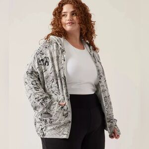 NWT Athleta Eden Floral Balance Zipped Hooded Jacket Size 3X.